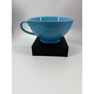 Pier 1 Imports Blue Stoneware Oversized Footed Mug Jumbo Cup